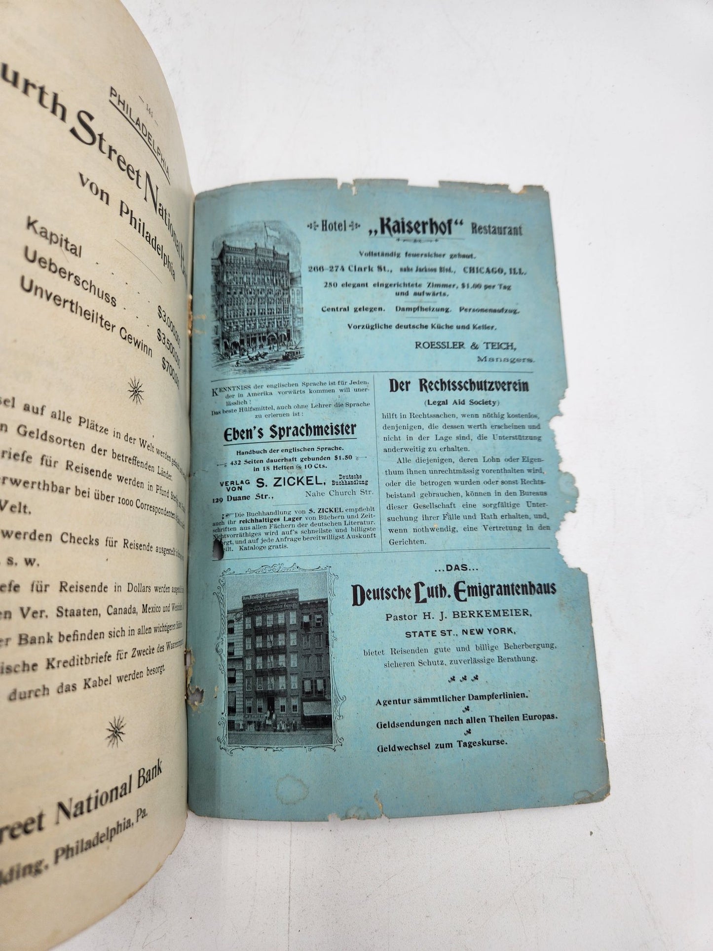 Guide for German Immigrants to the United States of America 1903 - Leitfaden für deutsche Einwanderer nach den Vereinigten Staaten von Amerika