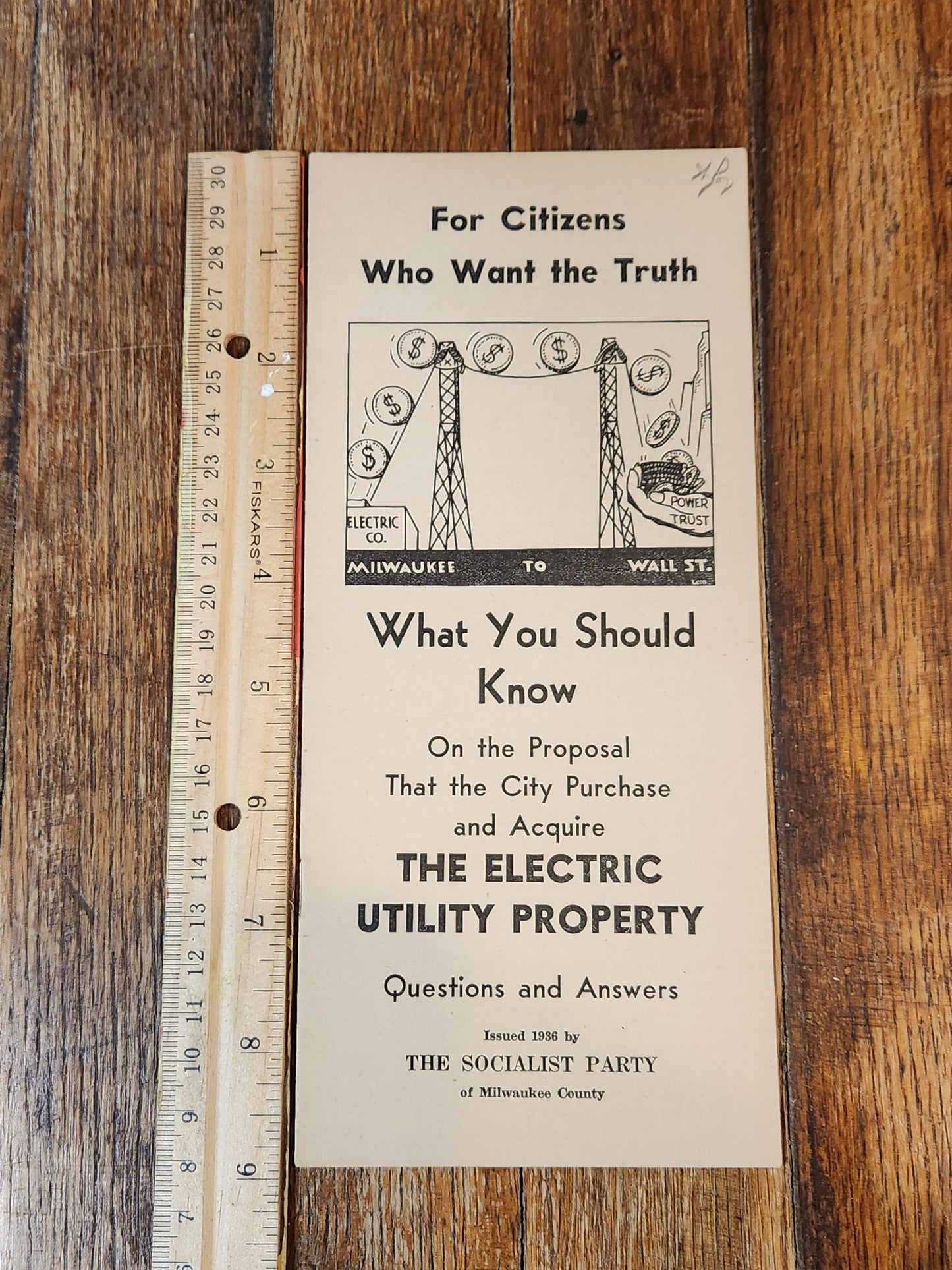 For Citizens Who Want the Truth Socialist Pamphlet 1936