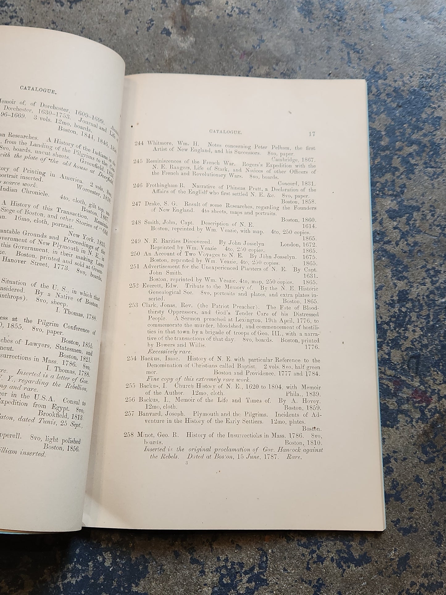 1870s Henry C. Bird & Co. Boston Auction Catalogue – Books, Rare Papers, Autographs, New England History