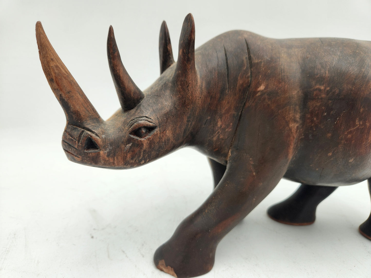 Wood Carved Rhino