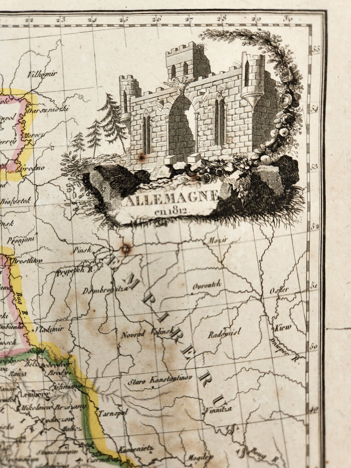 Original Map 1812 of Germany,Allemagne - Conrad Malte-Brun / Lapie