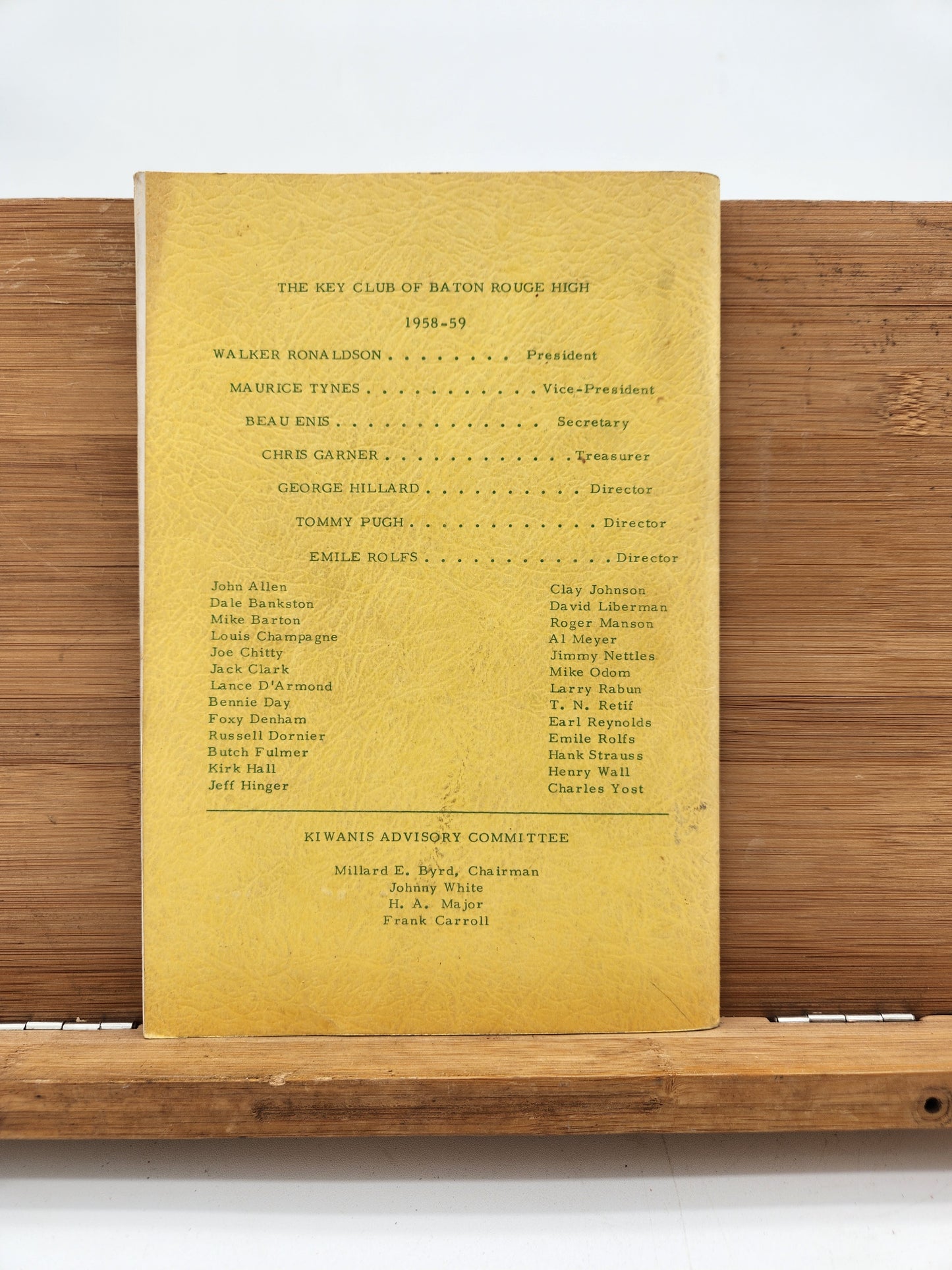 1958-59 Baton Rouge High School “The Key” Student Handbook & Directory