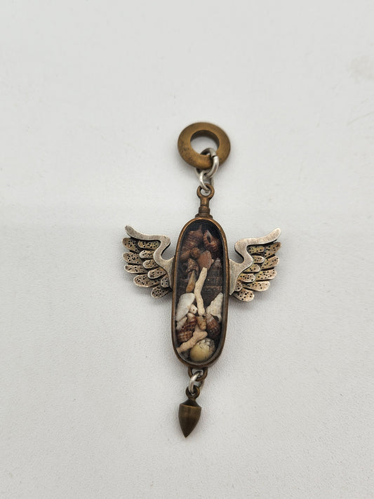 Thomas Mann Techno Romantic Mixed Metals Shadowbox Pendant