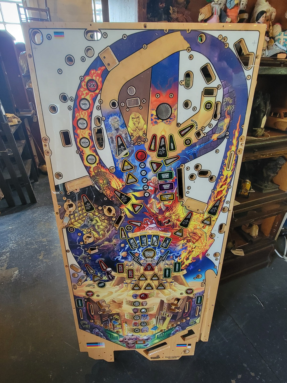 Stern Iron Maiden Pinball Machine Playfield