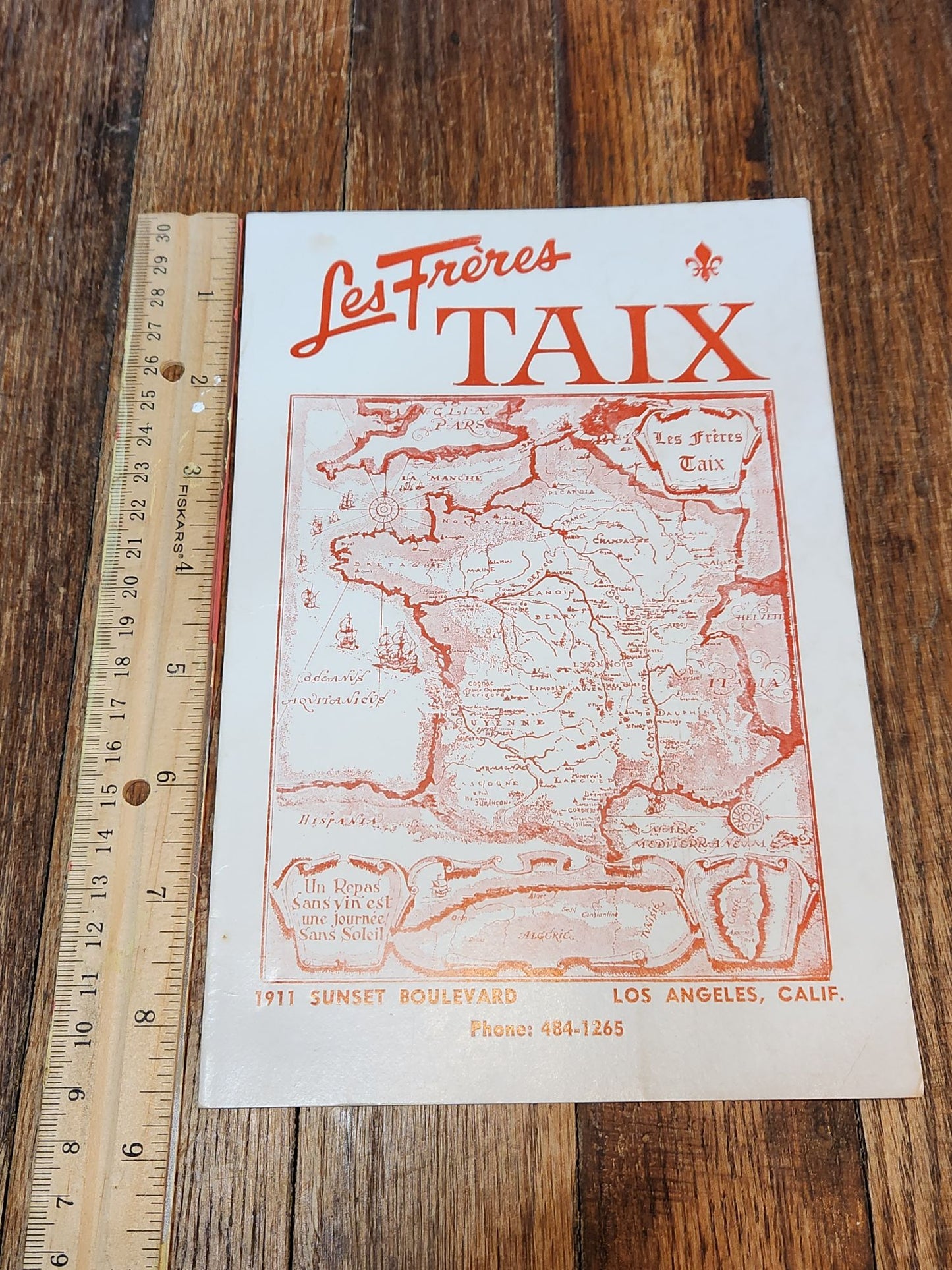 Les Freres Taix Dinner Menu