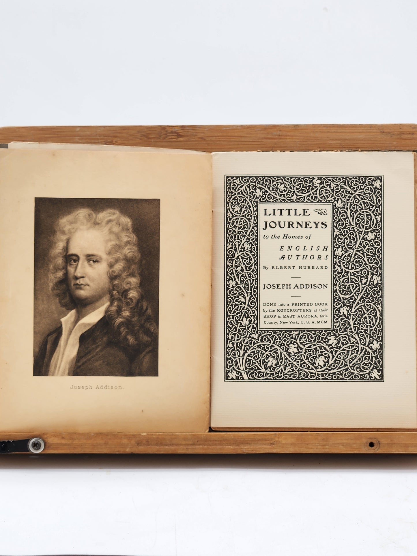 1900 Little Journeys to the Homes of English Authors — Joseph Addison by Elbert Hubbard — Roycrofters