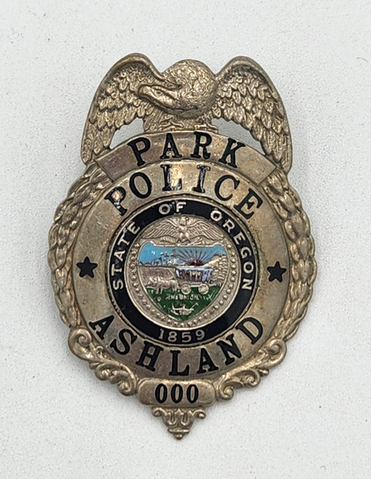 Vintage Park Police Ashland, Oregon Cap Badge