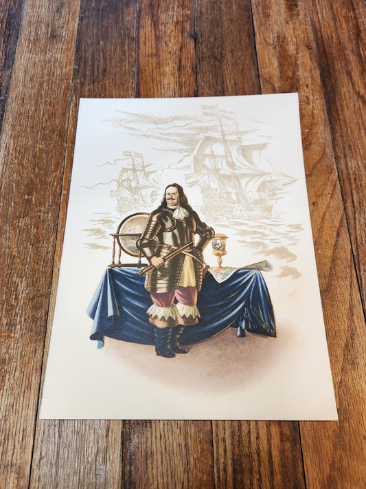 Captain with Globe Holland-America Line Dinner Menu