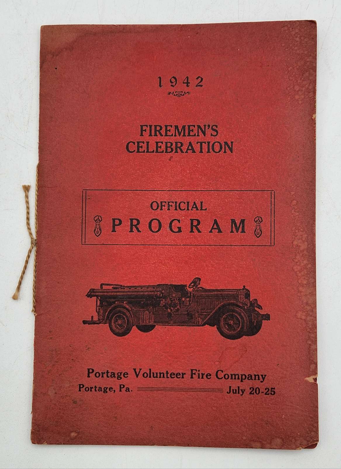 1942 Firemen's Celebration Official Program