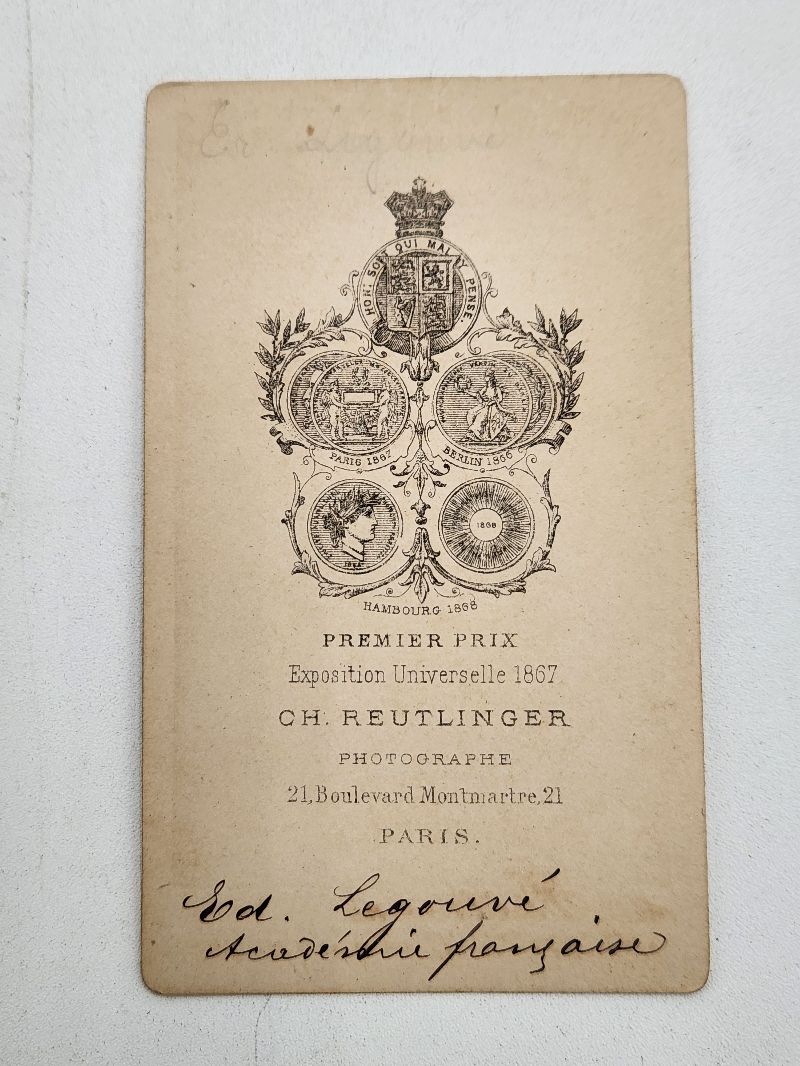 Ernest-Wilfrid Legouve Rare CDV