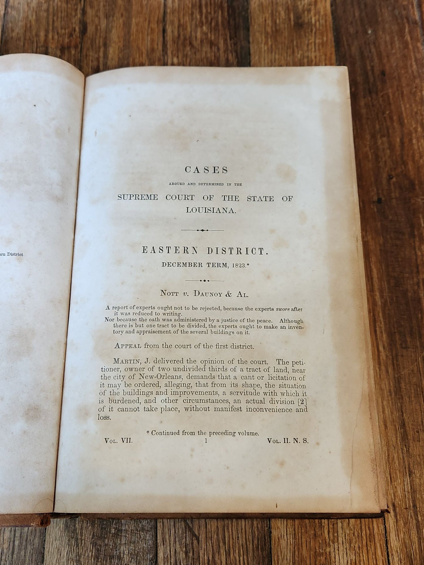 Martin's Reports of Cases Argued and Determined in the Supreme Court of the State of Louisiana