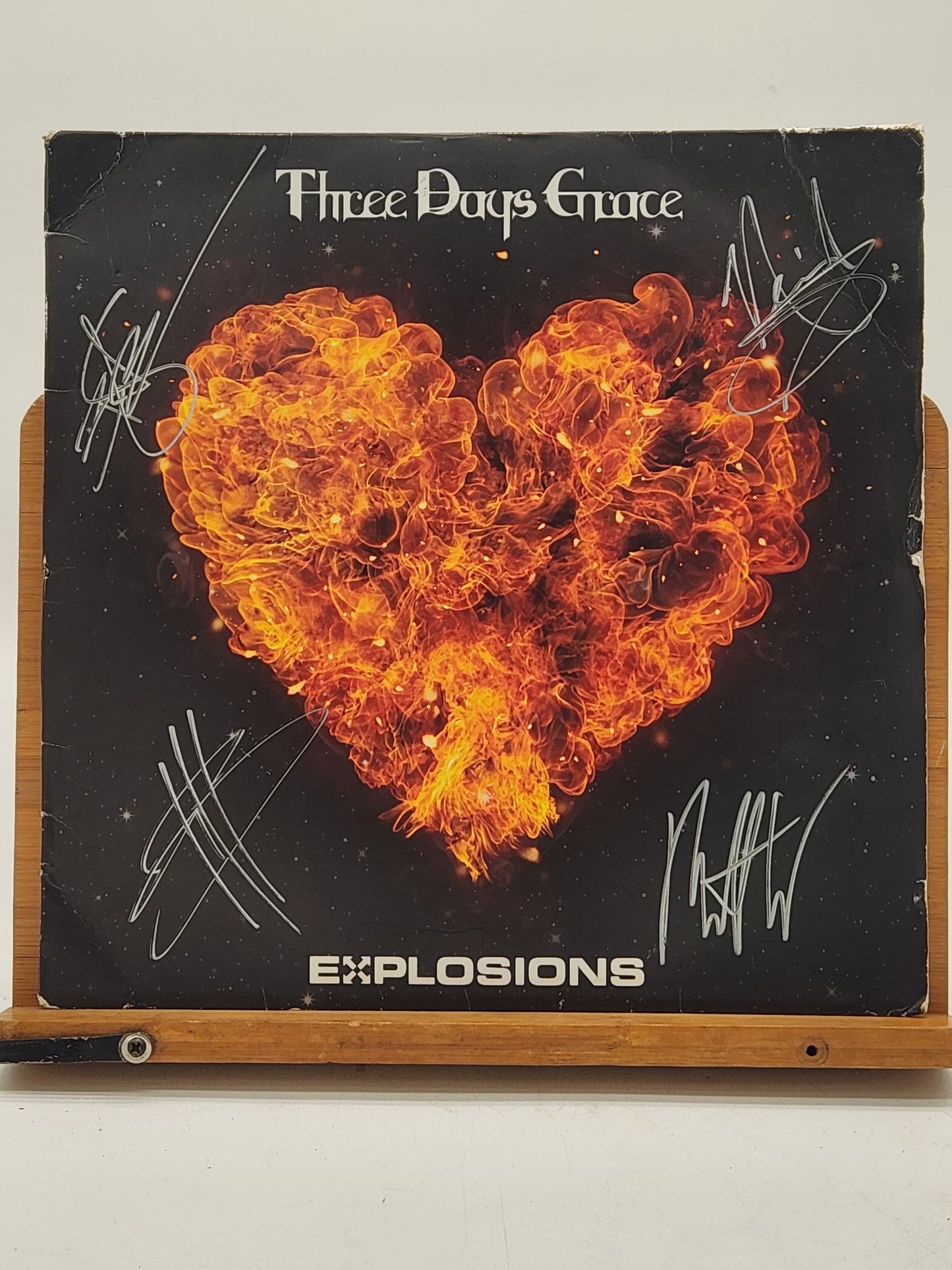 Three Days Grace – Explosions – Signed Orange Vinyl LP – Autographed by Full Band – RCA 2022