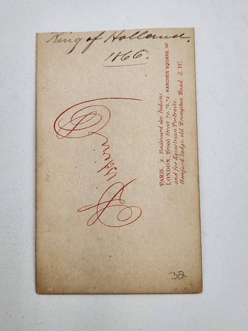CDV King William III of the Netherlands Disderi Photo