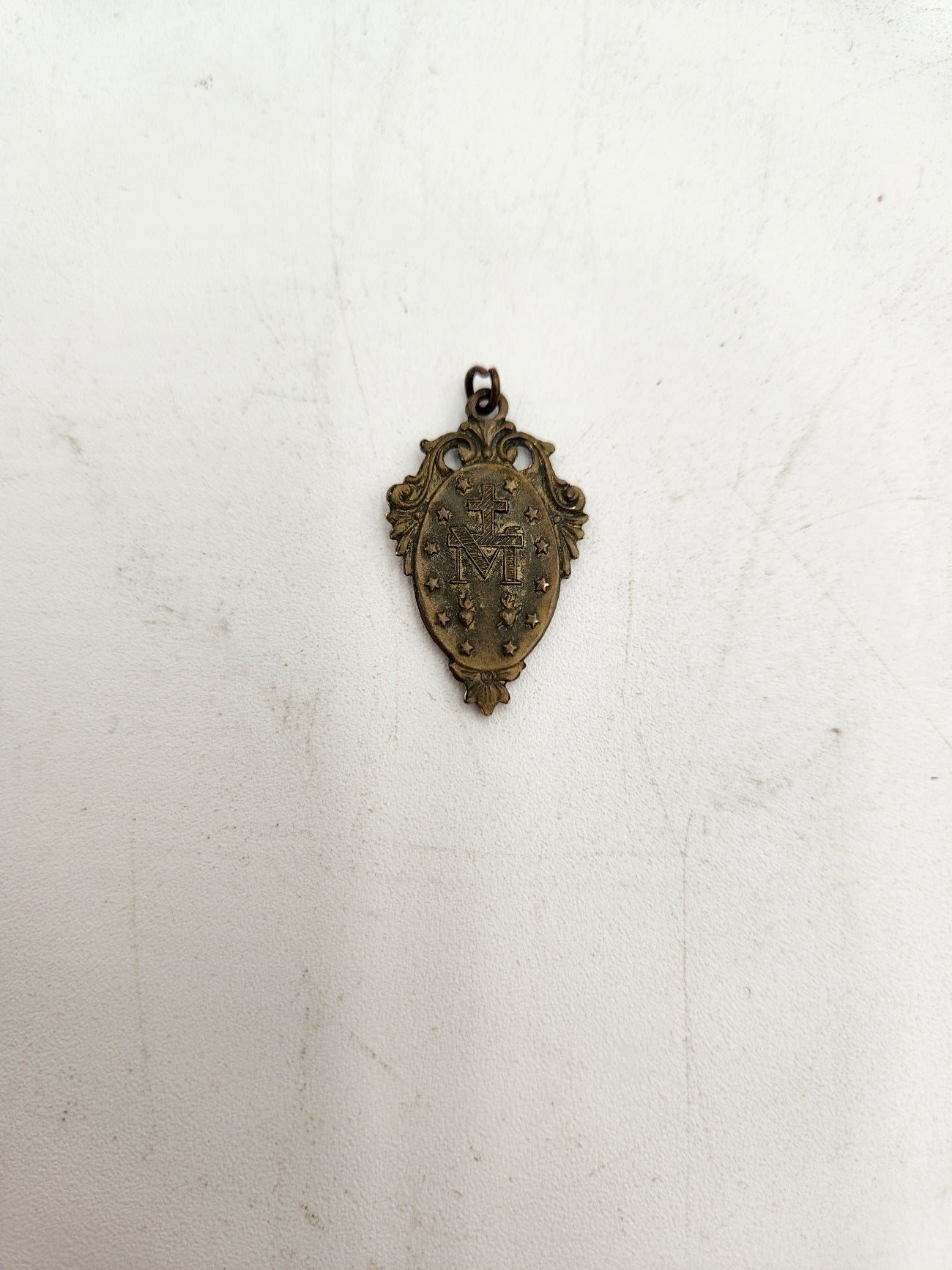 Mother Mary Blessed Virgin Bronze Dated 1880