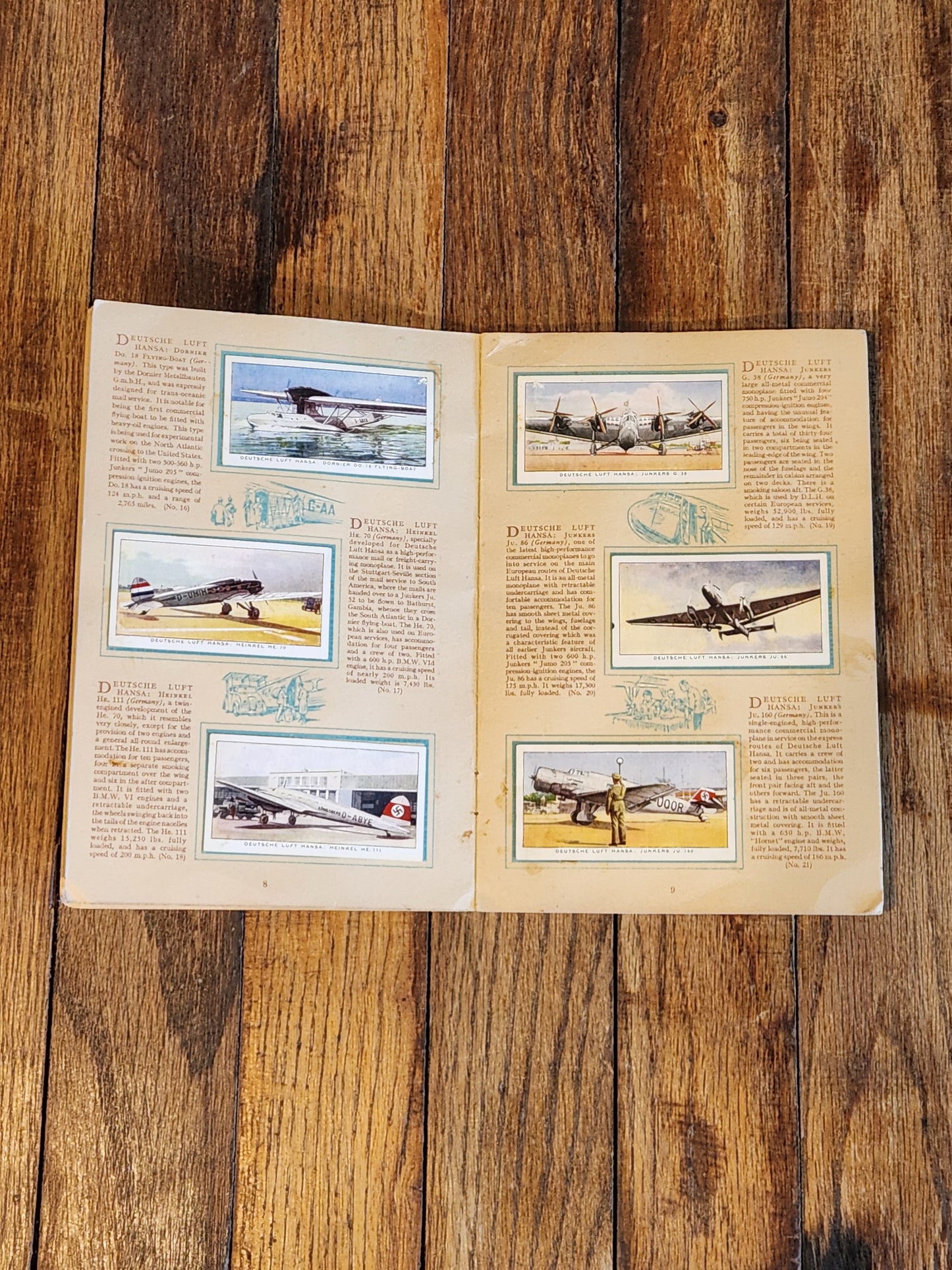 1936 John Player & Sons Album of International Air Liners – Complete Cigarette Card Book Aviation