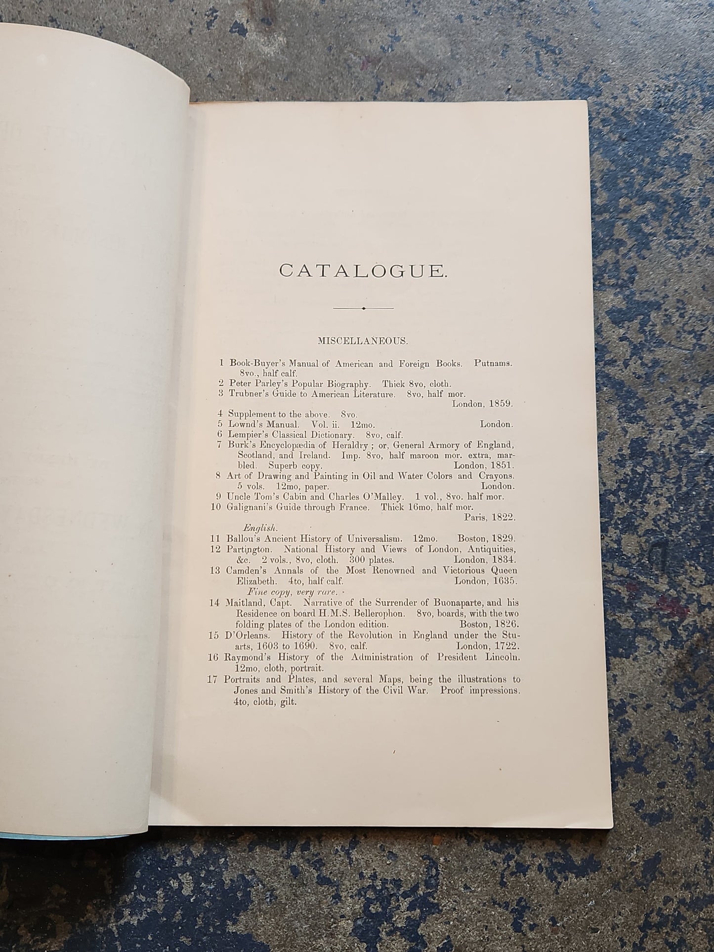 1870s Henry C. Bird & Co. Boston Auction Catalogue – Books, Rare Papers, Autographs, New England History