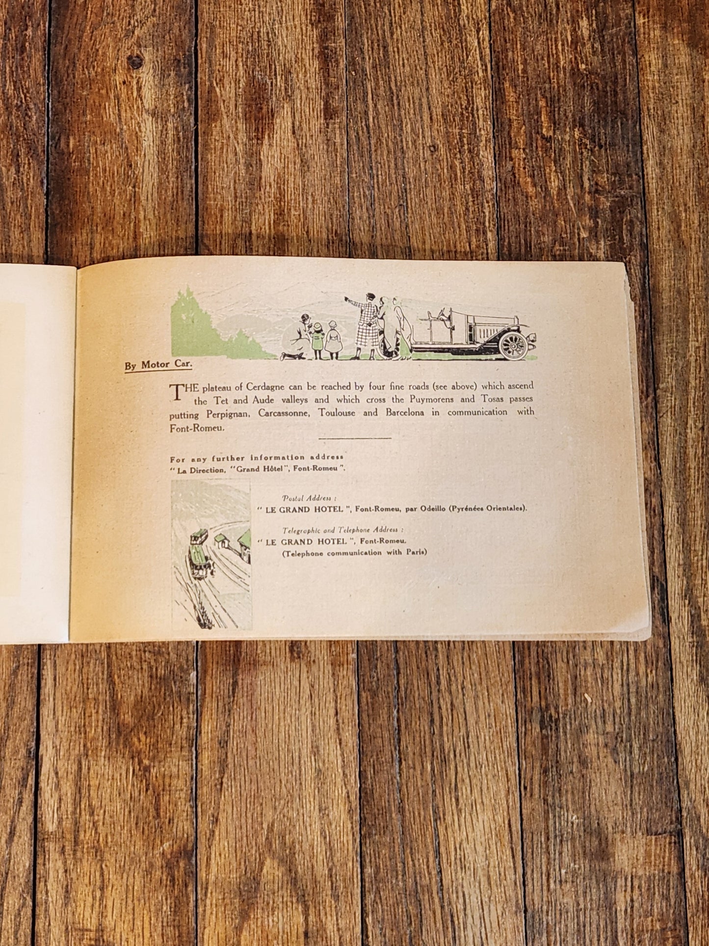 Vintage 1920s Font-Romeu Grand Hôtel Brochure – Pyrenees France Travel Guide w/ Maps & Floor Plans