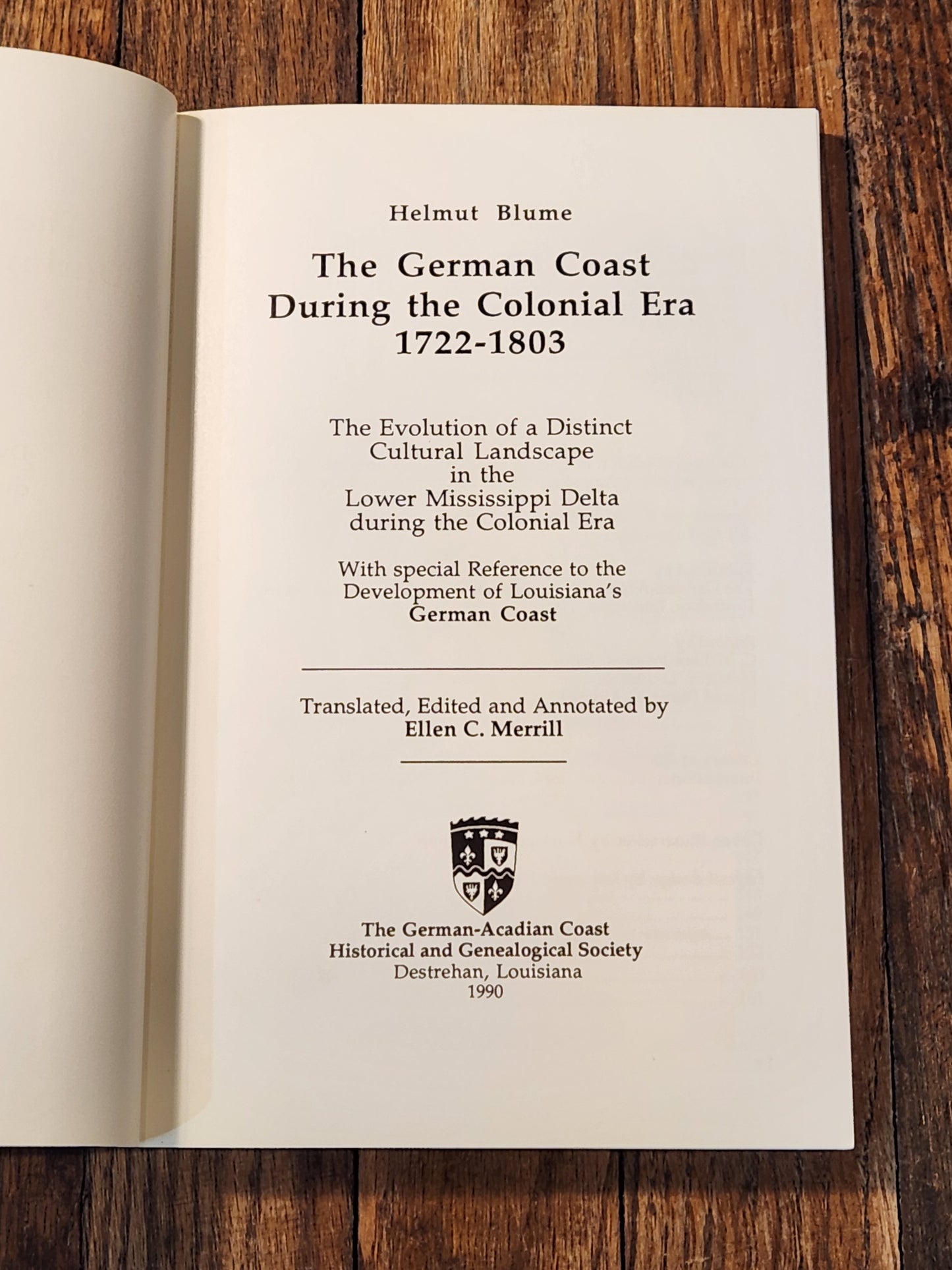 The German Coast During the Colonial Era 1722-1803