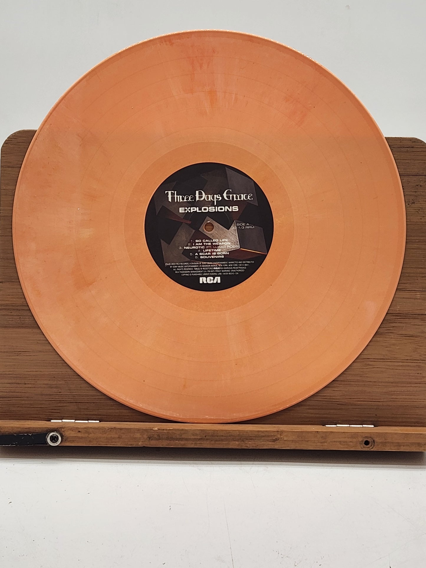 Three Days Grace – Explosions – Signed Orange Vinyl LP – Autographed by Full Band – RCA 2022