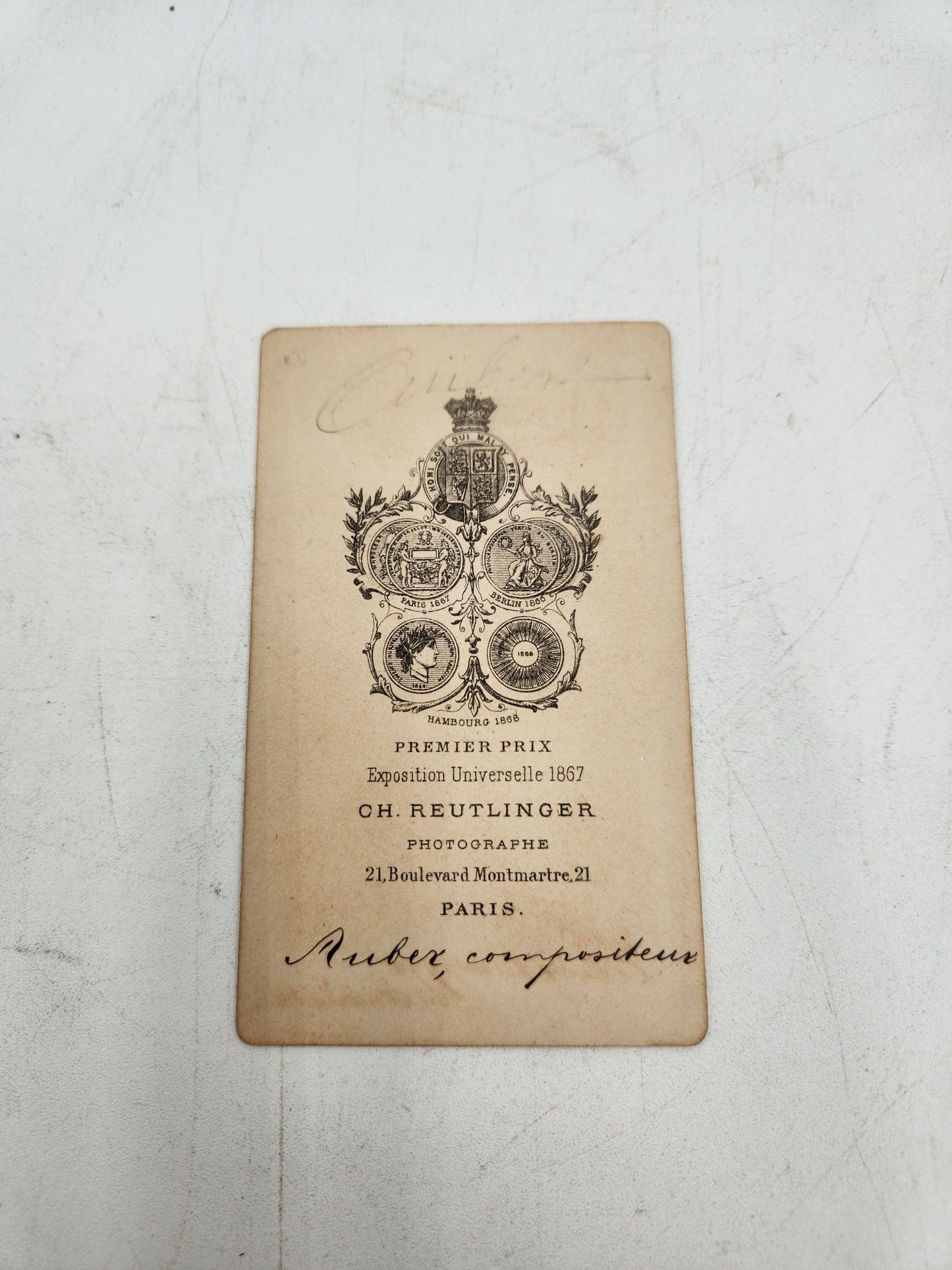 CDV Esprit Auber French Composer Opera
