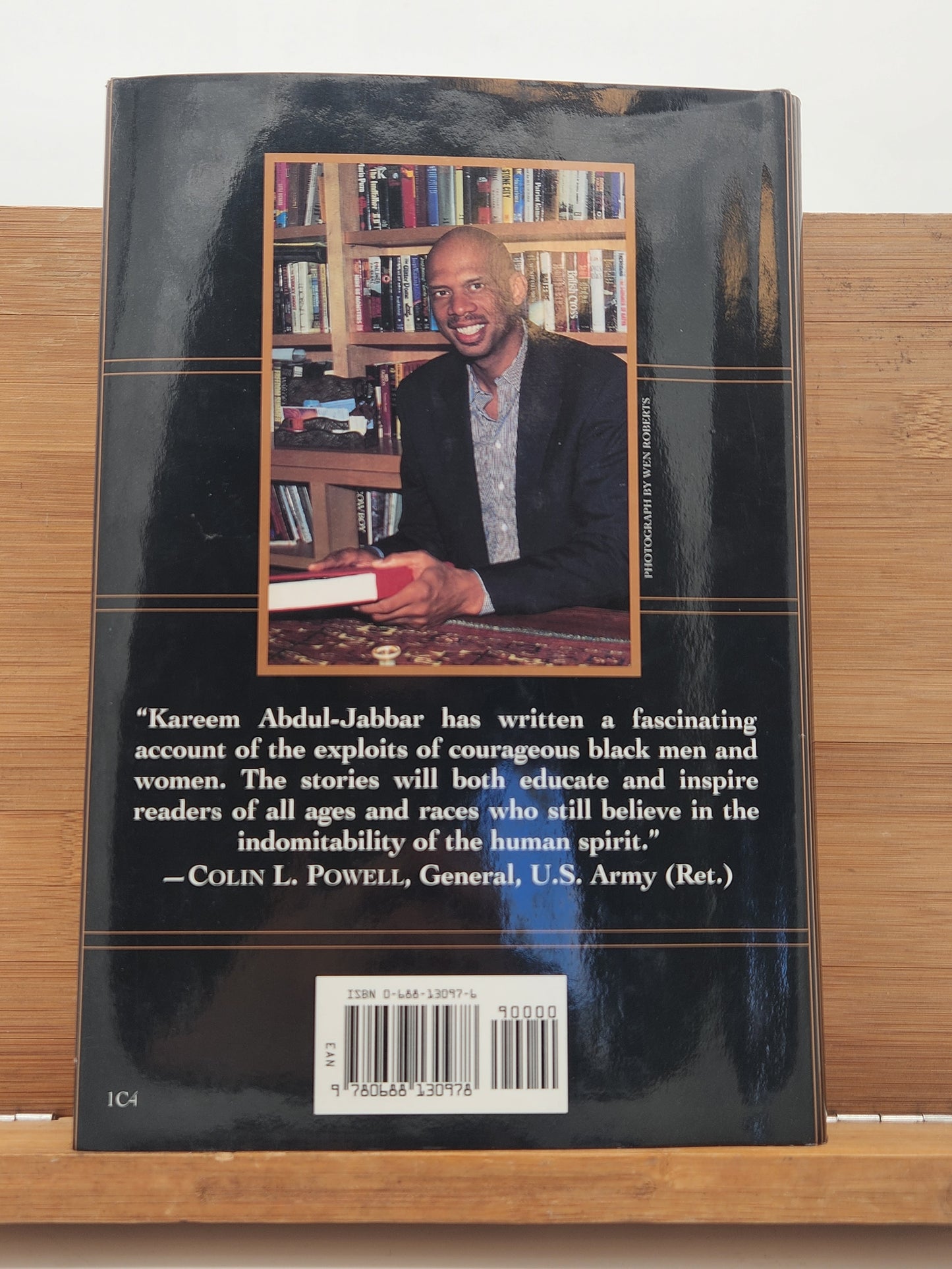 Signed 1996 first edition of Kareem Abdul-Jabbar’s Black Profiles in Courage, honoring African-American heroes.