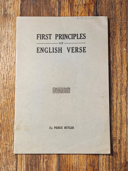 First Principles of English Verse