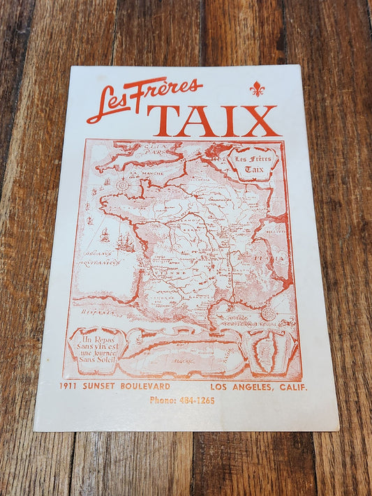 Les Freres Taix Dinner Menu