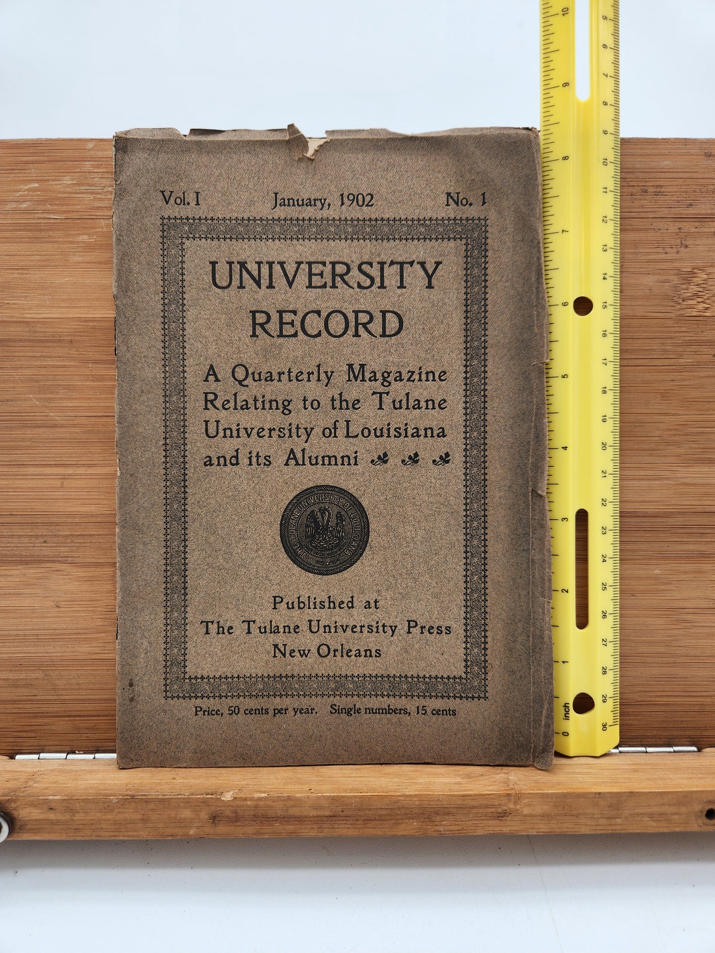 1902 Tulane University Record Vol 1 No 1 Alumni Magazine New Orleans Press