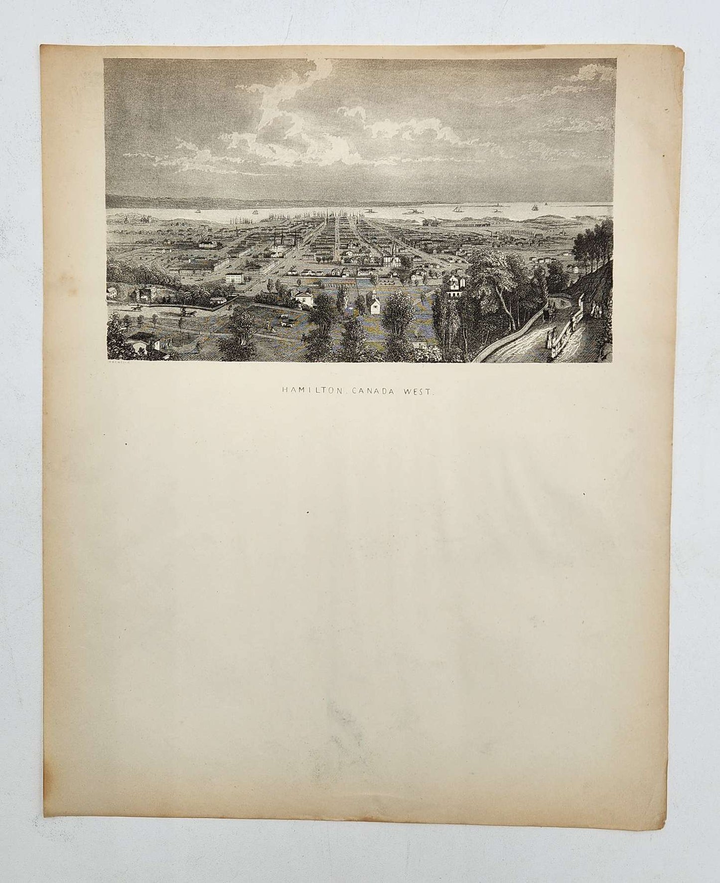 c1860 Charles Magnus Pictorial Letter Sheet: Hamilton Canada West - Ontario