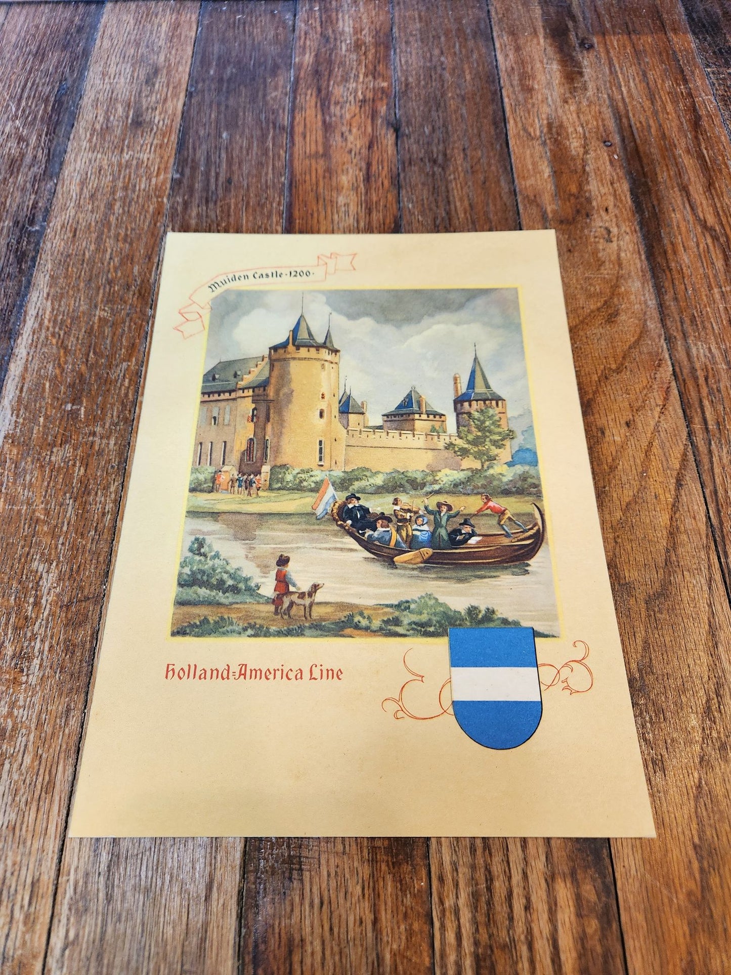 Muiden Castle, Holland-America Line Menu 1958