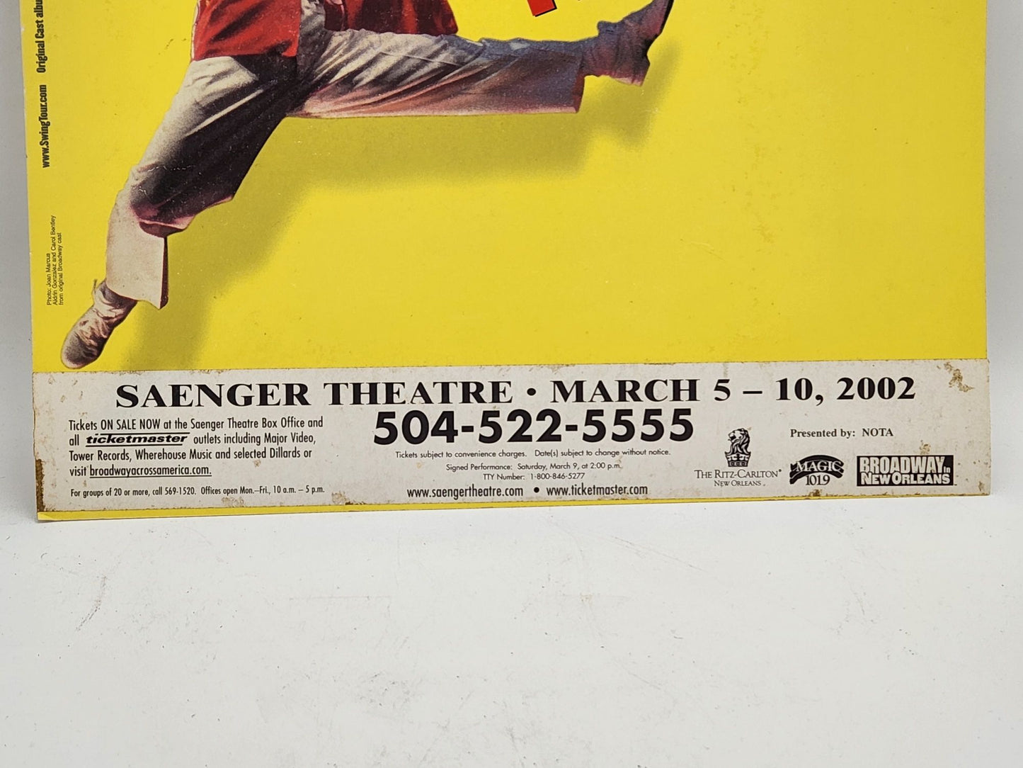 SWING 14x22 1999 Broadway Musical Window Card