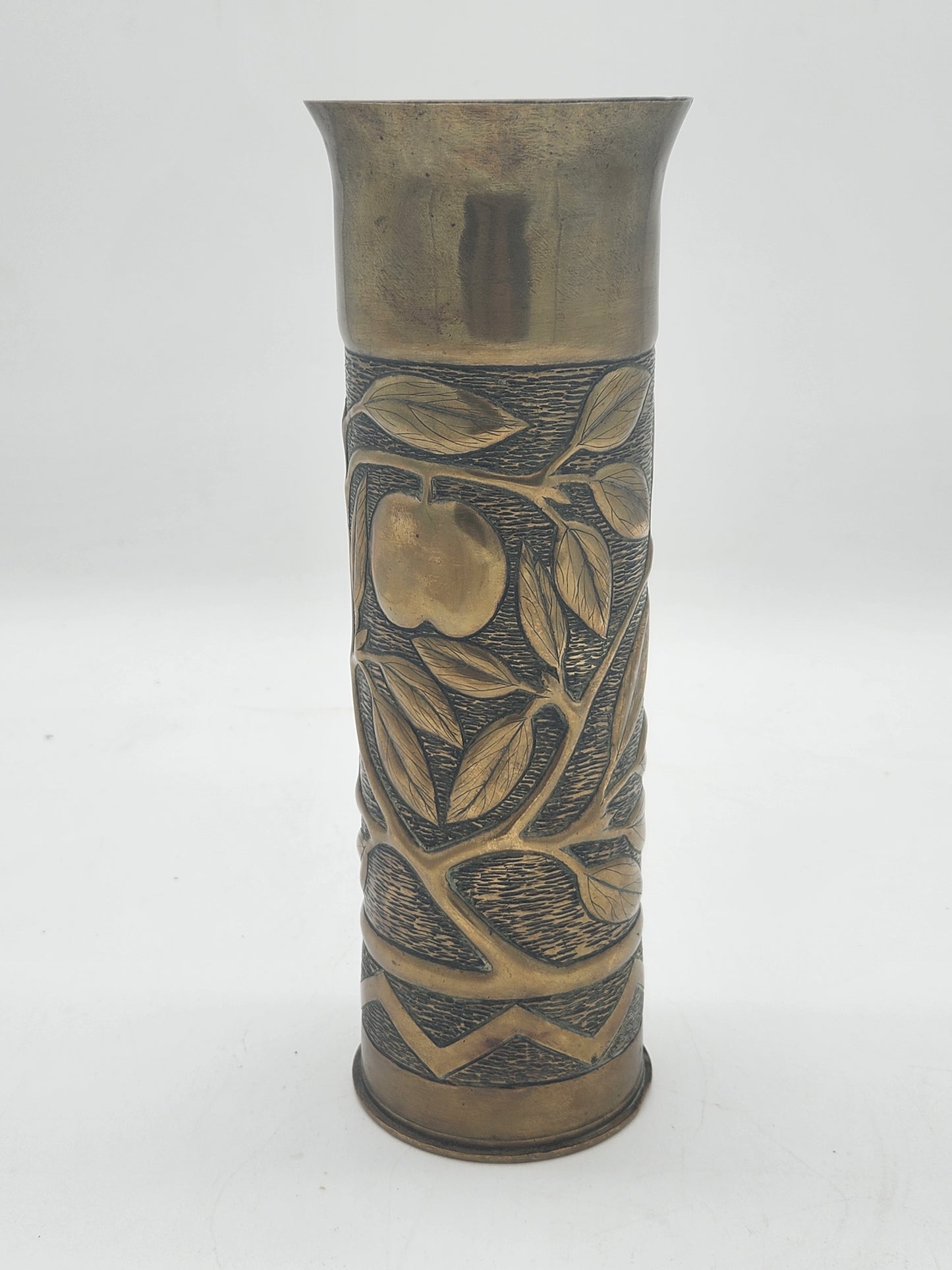 WWI World War 1 Trench Art Vase Made Out of a 75MM Field Cannon Shell