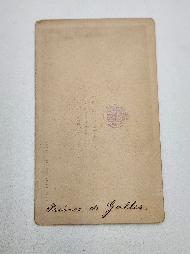 Prince of Wales Future Edward VII CDV Photo 1870