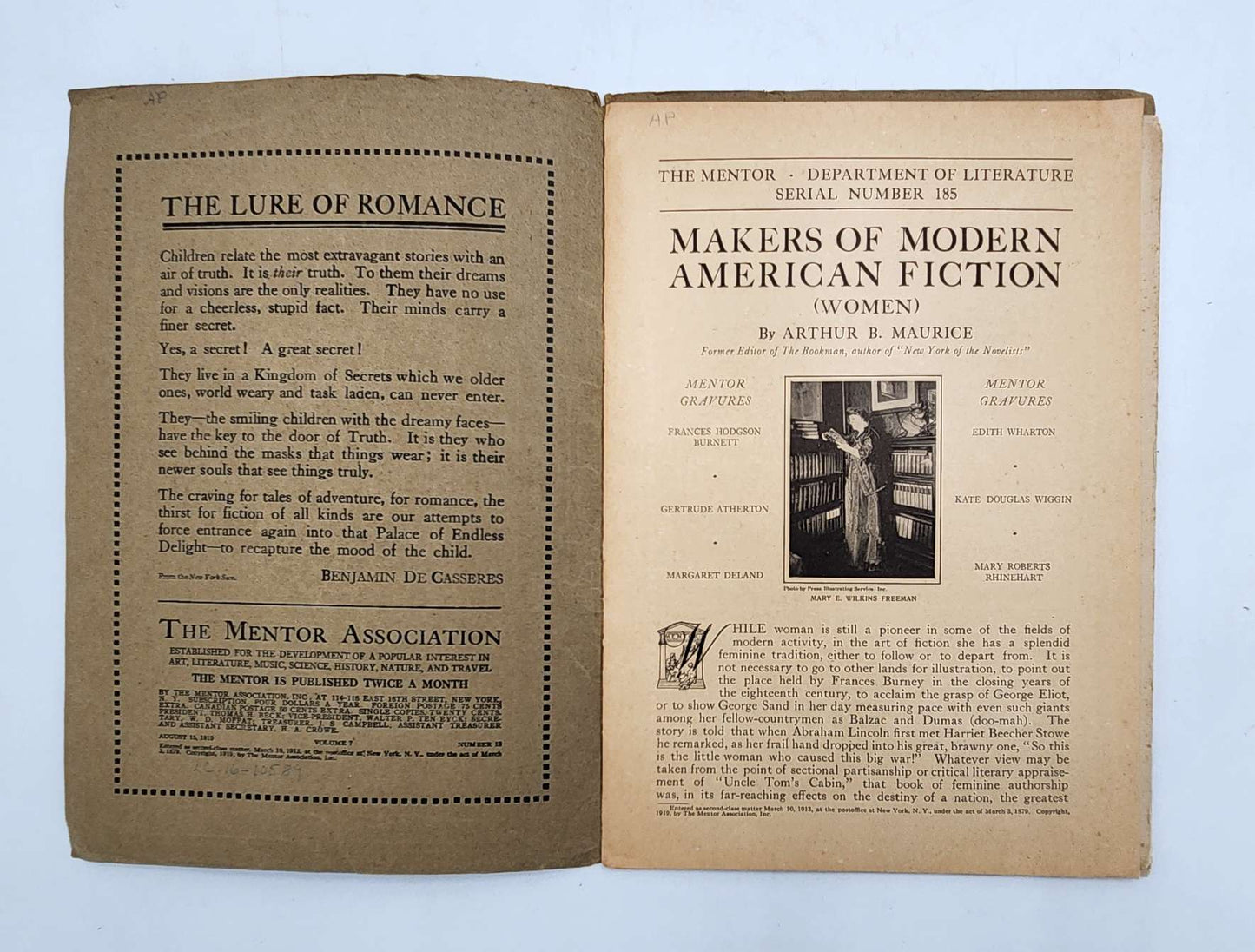 The Mentor, Makers of Modern American Fiction (Women)