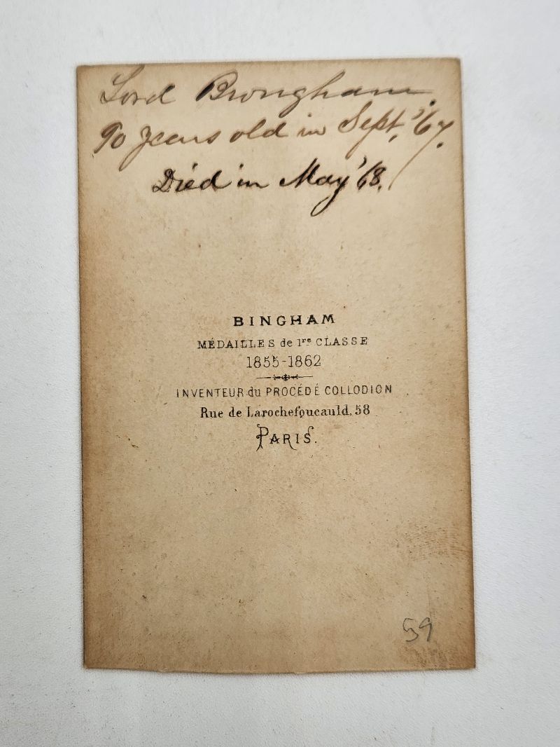 CDV Henry Peter Lord Brougham