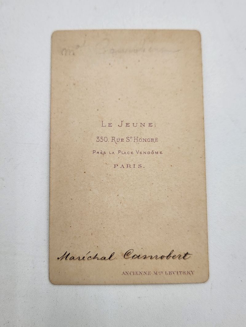 Rare CDV of François Marcellin Certain de Canrobert