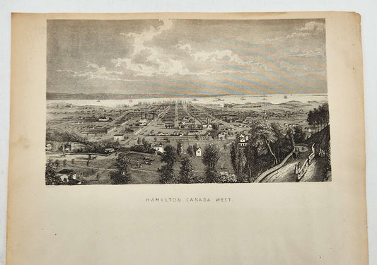 c1860 Charles Magnus Pictorial Letter Sheet: Hamilton Canada West - Ontario