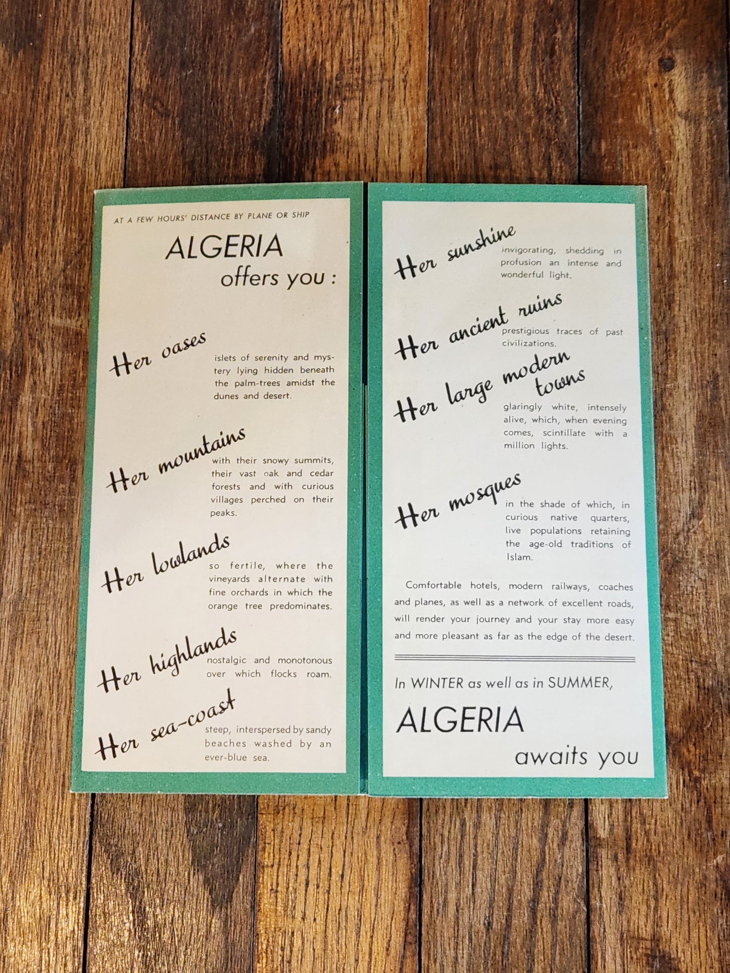 Algeria (French North Africa) Brochure