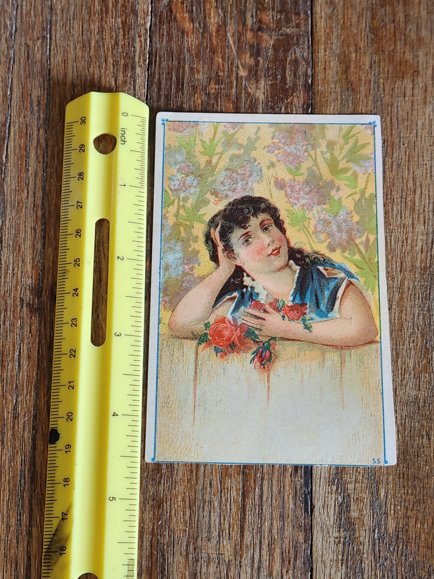 Victorian Trade Card Zenobia Health Corset Cortland NY Woman Floral c1890s