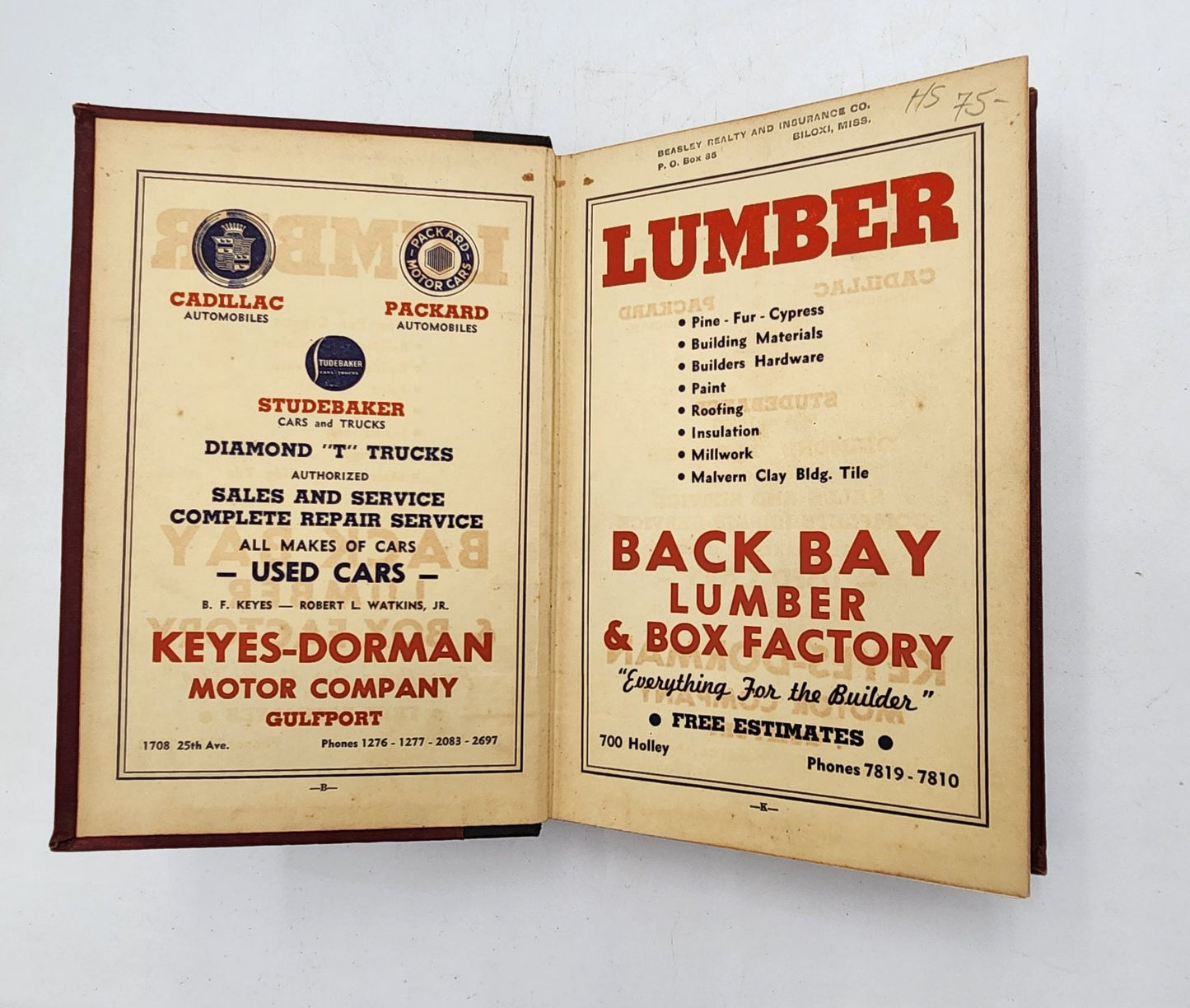 Biloxi Mississippi Con Survey Directory 1949