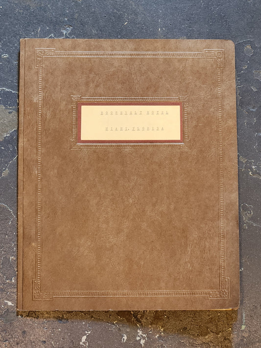 Vintage 1920s Roosevelt Hotel Miami Florida Photo Album Brochure Architecture History