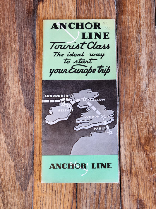 Anchor Line Tourist Class Europe Trip Brochure