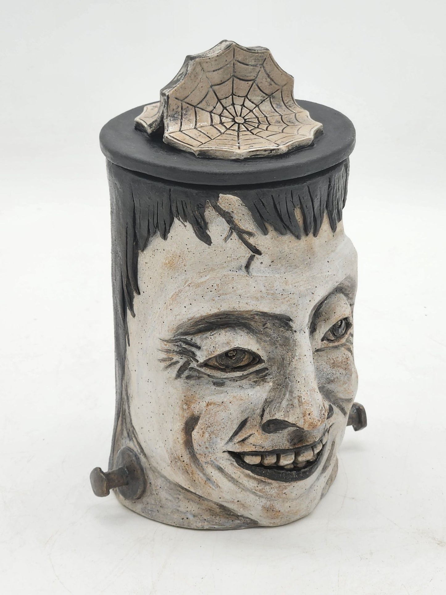 Handcrafted Frankenstein Pot With Lid