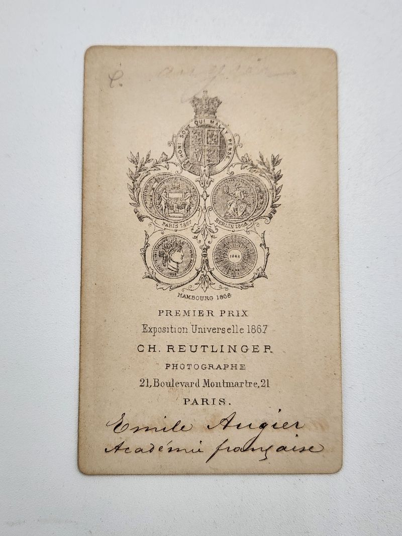 CDV Photo Émile Augier French dramatist Reutlinger Photo