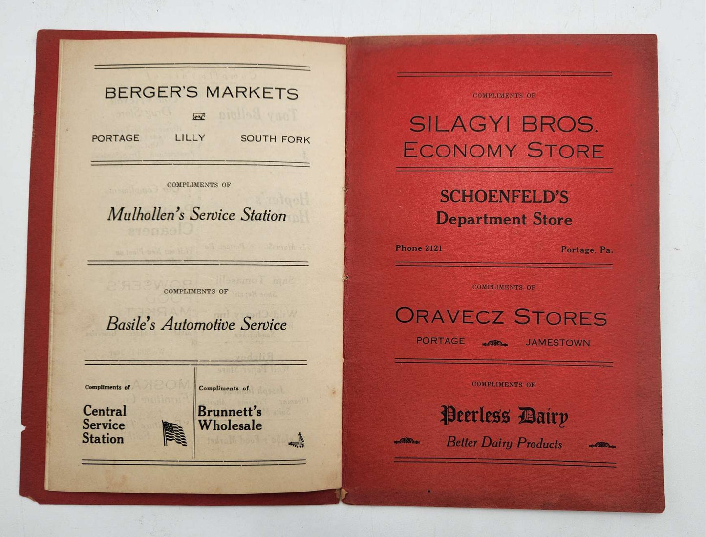 1942 Firemen's Celebration Official Program