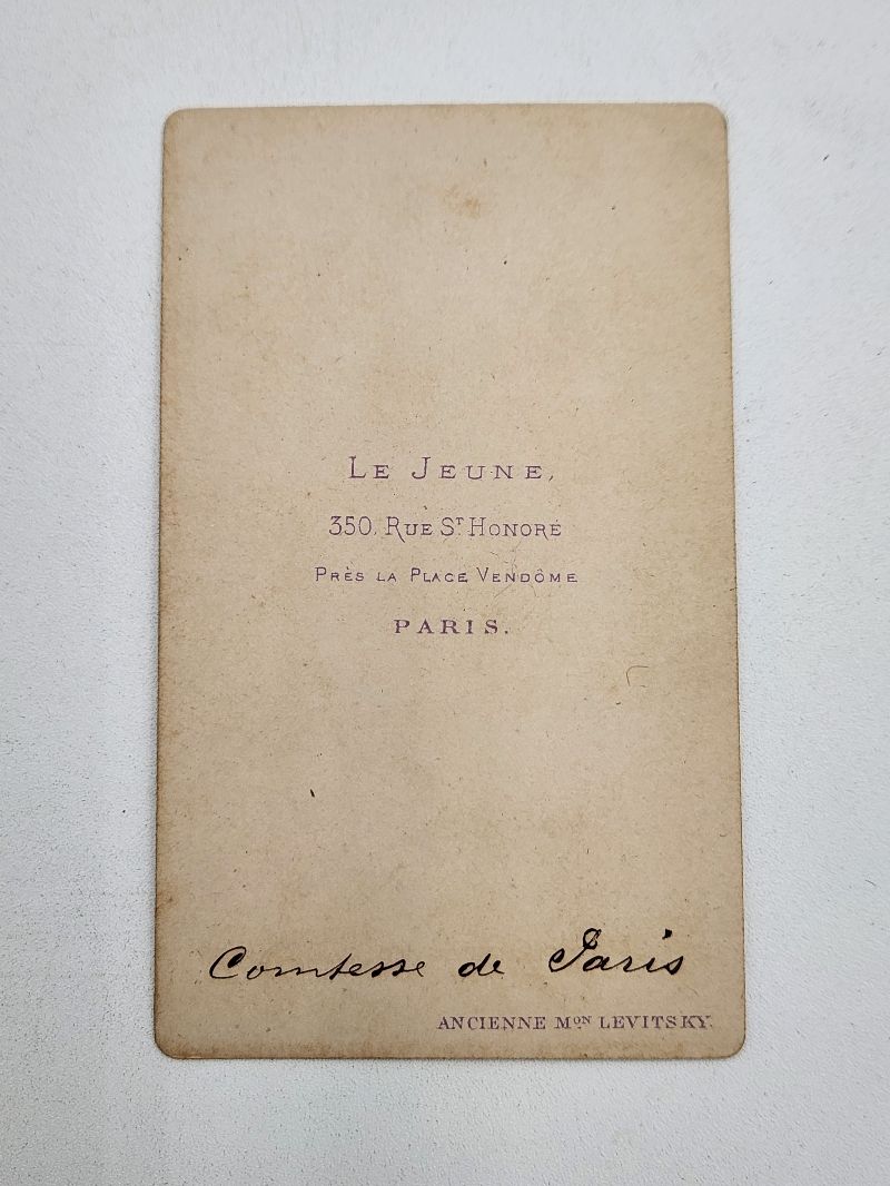 CDV Portrait of Isabelle d'Orleans the Countess of Paris