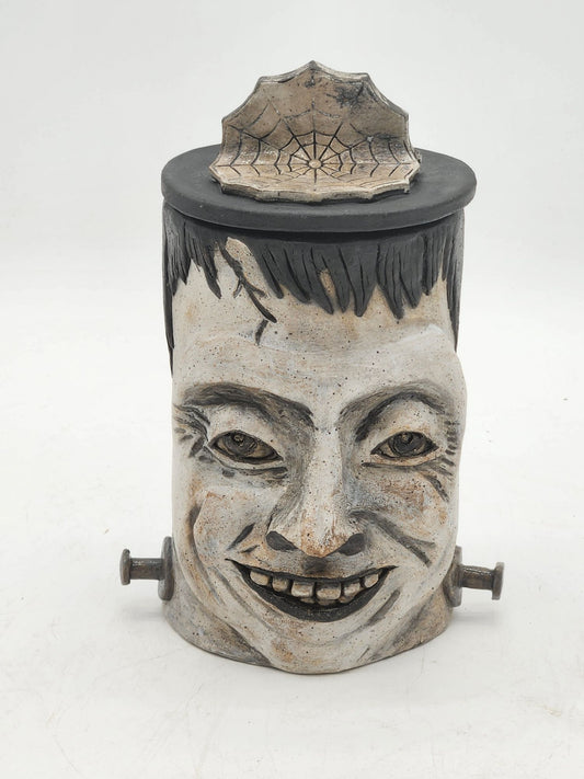 Handcrafted Frankenstein Pot With Lid