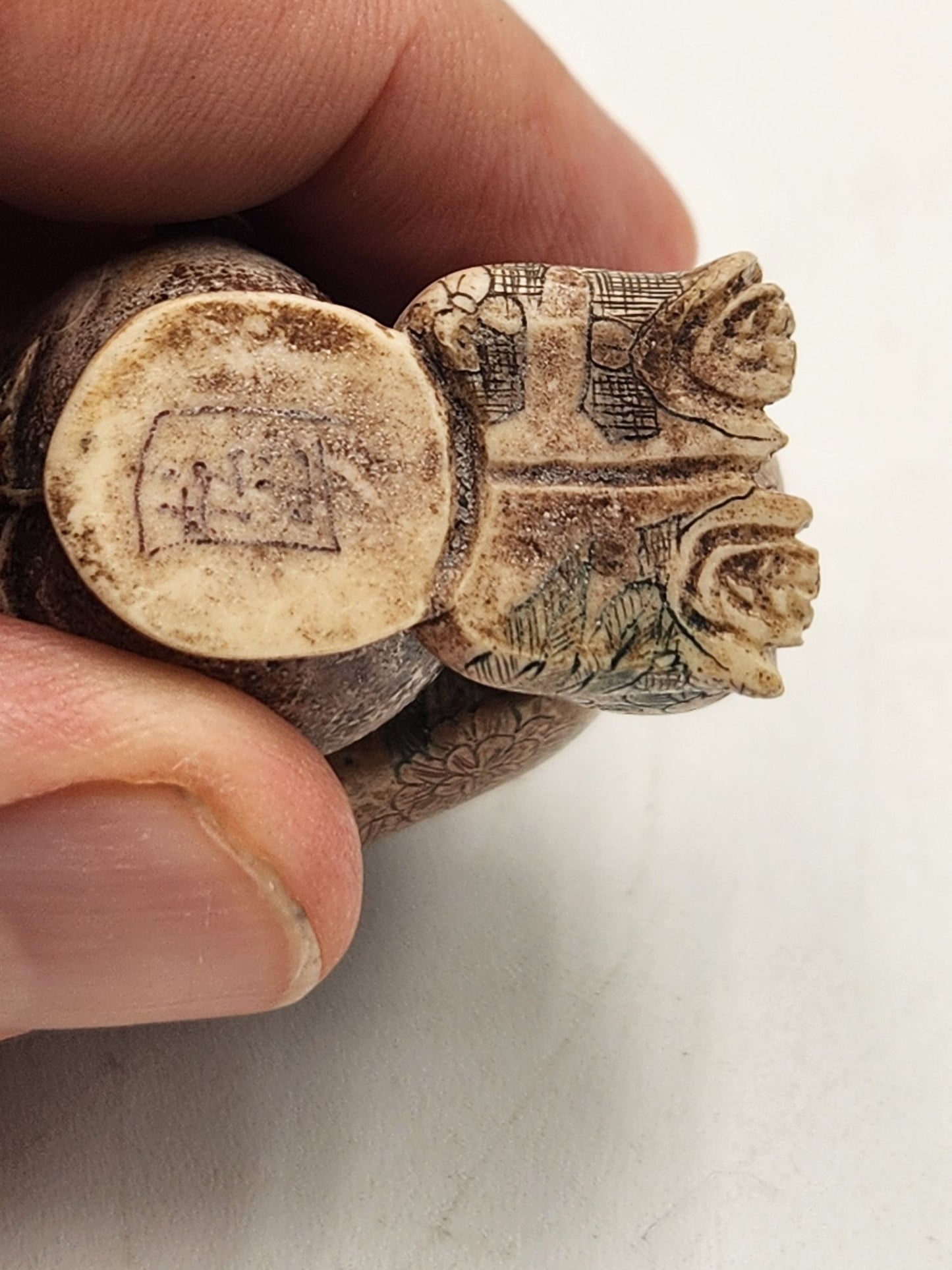 Netsuke Figurine 11 - Person with Flower Pot