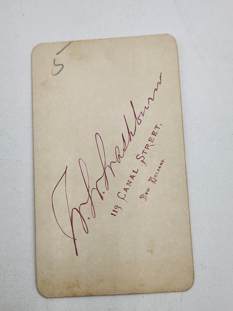 Unidentified Man Photographed by New Orleans Photographer Washburn CDV