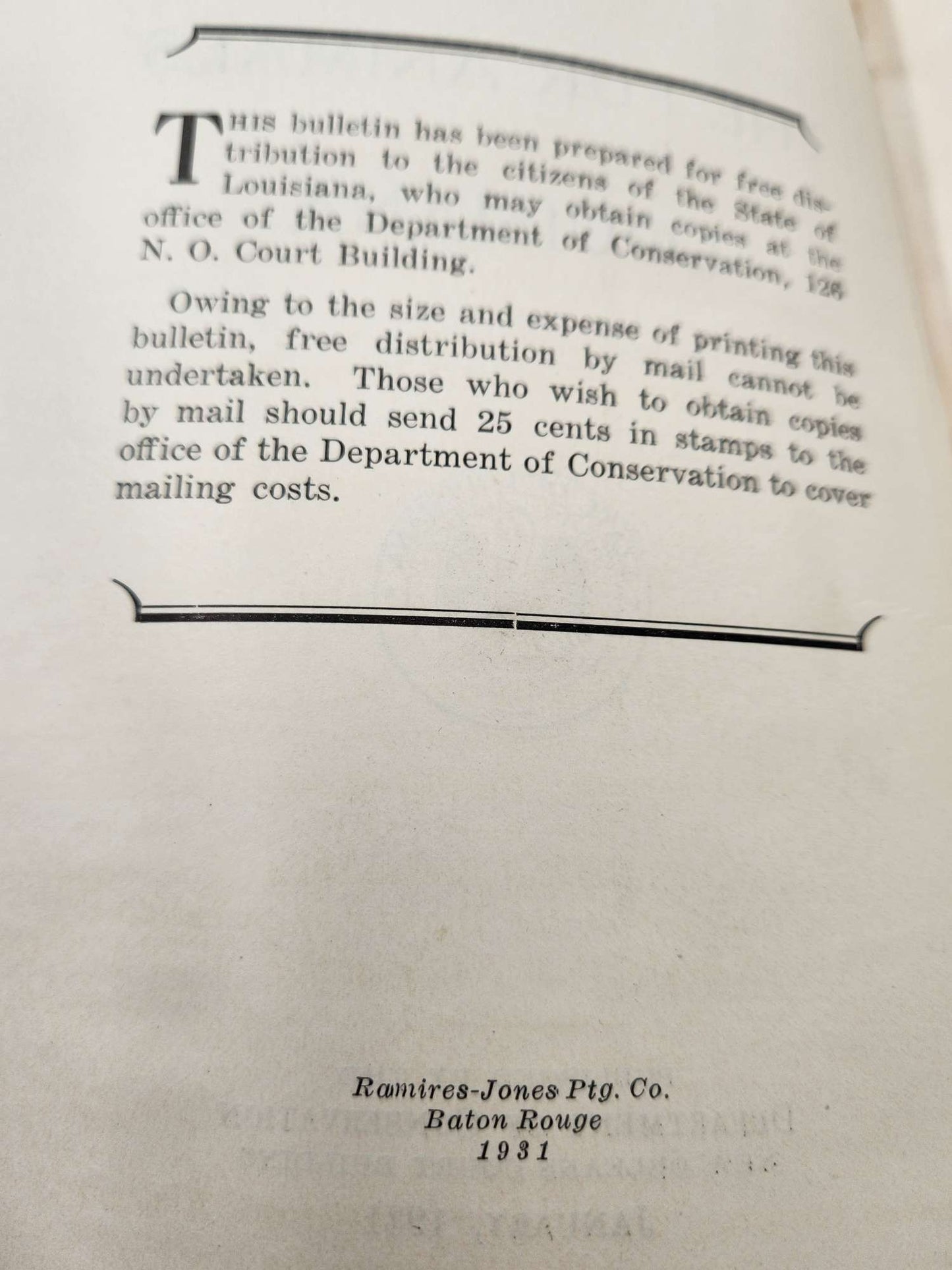 The Fur Animals of Louisiana - Bulletin No. 18, 1931